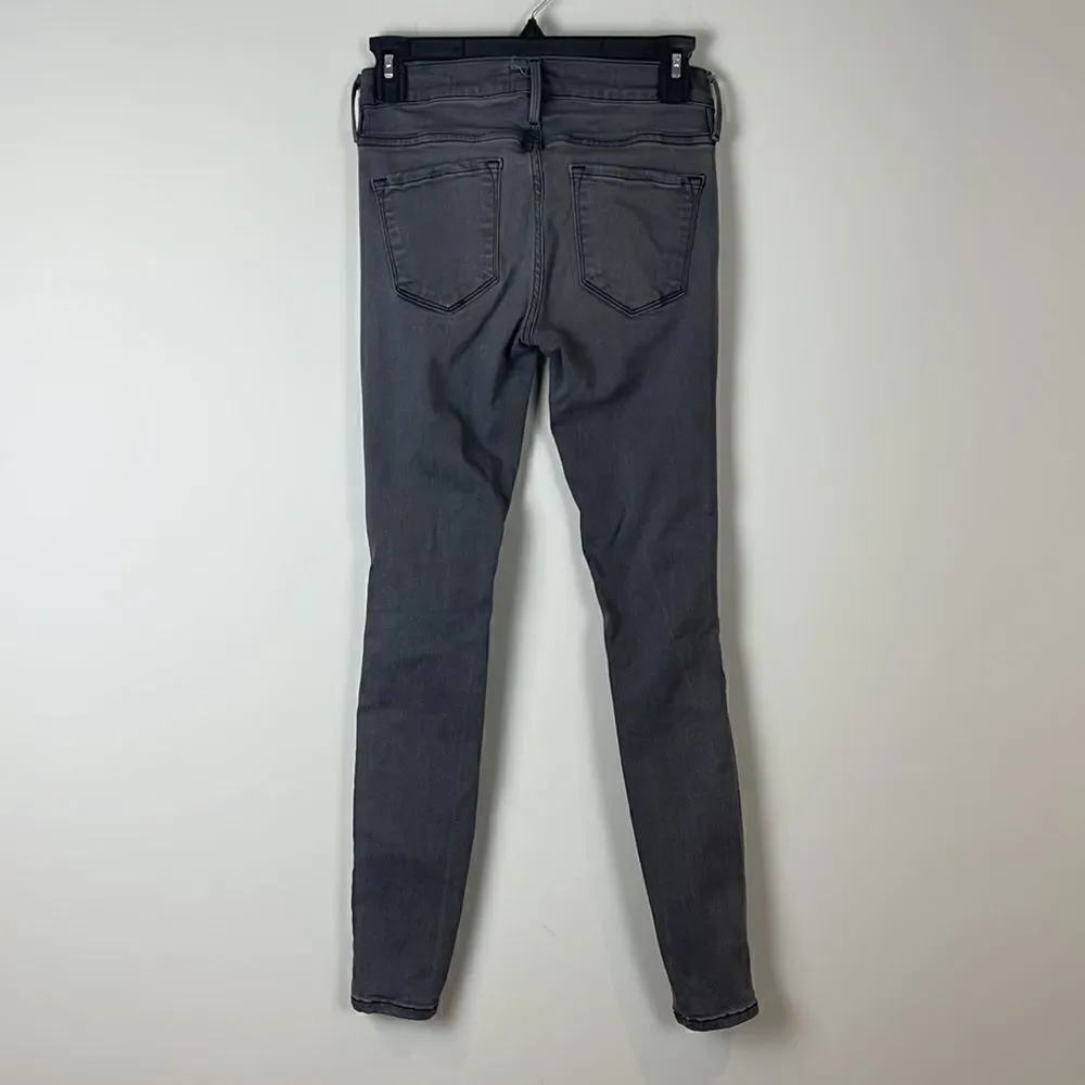 FRAME Denim Le Skinny de Jeanne Grey Shred - Picture 7 of 13